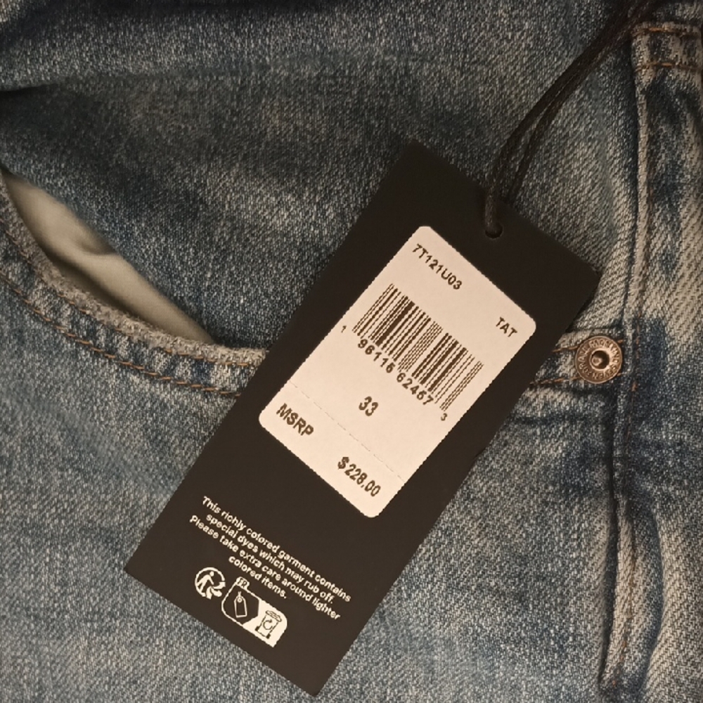7 For All Mankind Light Blue Straight Jeans